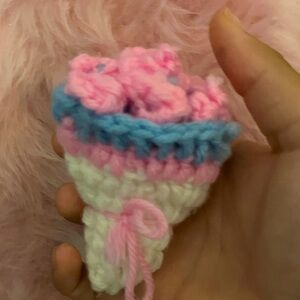 Handmade Pink and Blue Crochet Kids Accessory